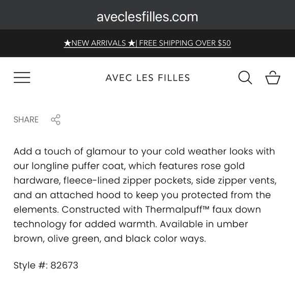 🆕 Brand New - Avec Les Filles Thermalpuff Longline Cloud Duvet Puffer Coat - Picture 7 of 11